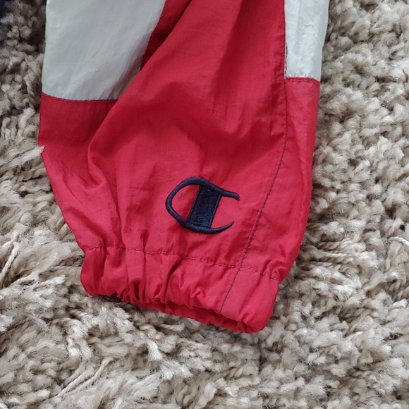 90's Vintage Champion 1/4 zip Pull-Over Youth L. - Picture 6 of 6